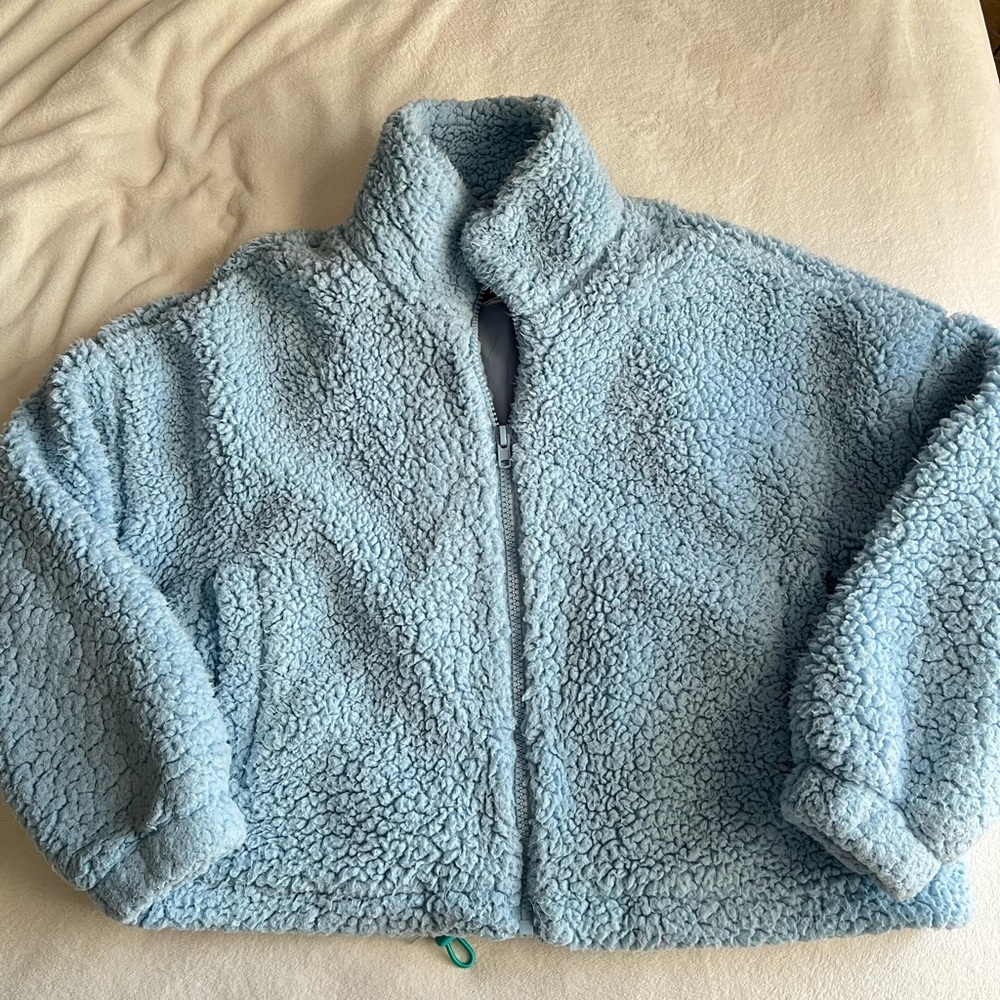 Urban outfitters blue fuzzy jacket